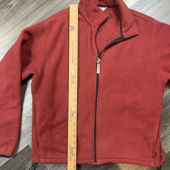 Woolrich Men’s Size Large Red Full Zip Fleece Jacket - Picture 3 of 6
